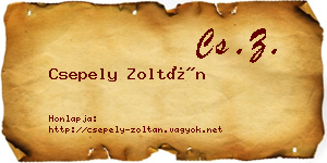 Csepely Zoltán névjegykártya